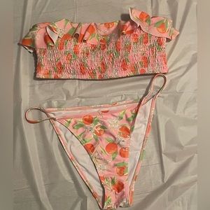 Peach bikini strapless top women’s